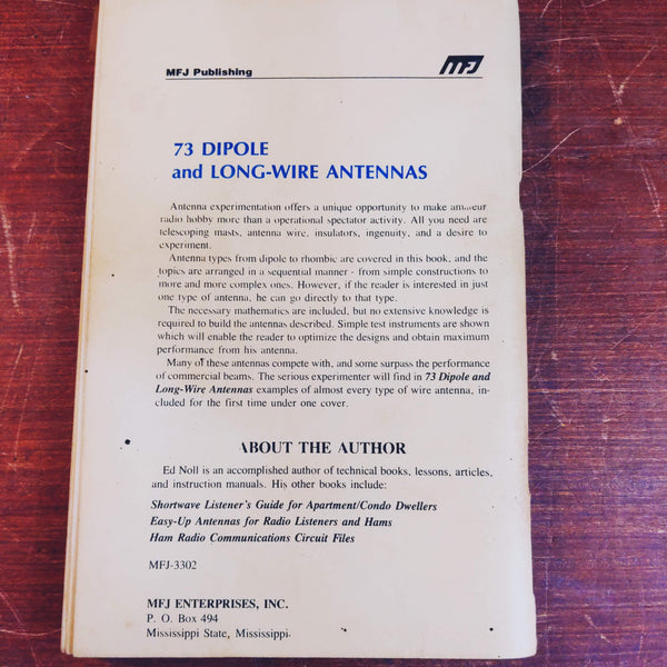 73 Dipole and Longwire Antennas, 1992, Ham Radio, Original