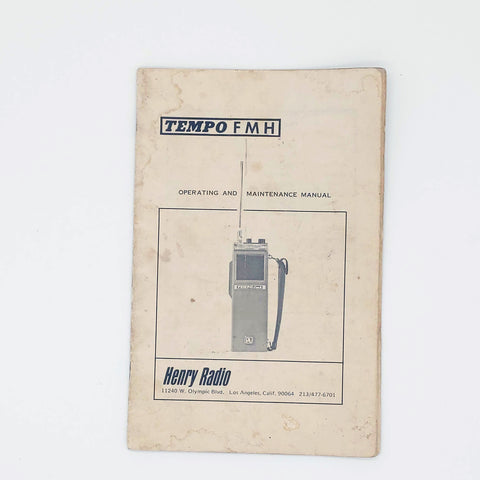 Henry Tempo FMH Transceiver Operating and Maintenance Manual