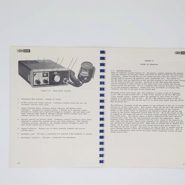 Drake TR-22C Transceiver Original Instruction Manual, 1974