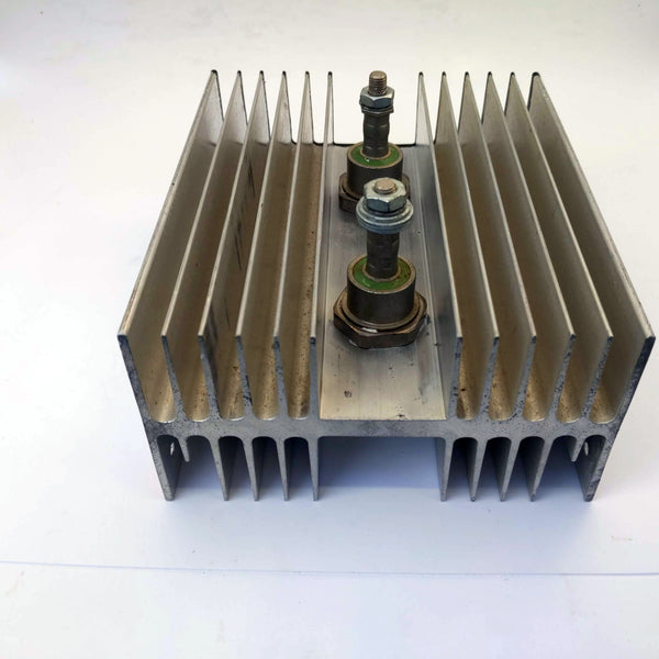 Large Heat Sink With Two Power Studs (Diodes)