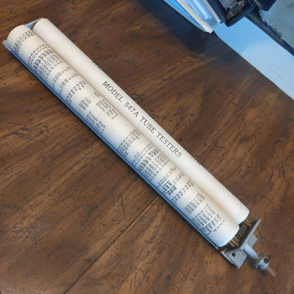 Hickok 547A Tube Data Roll, Dated 2-1-1951, Good Shape