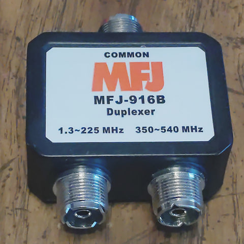 MFJ-916B Duplexer, 1.3-225 MHz, 350-540 MHz