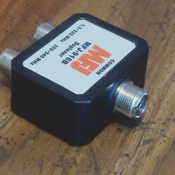 MFJ-916B Duplexer, 1.3-225 MHz, 350-540 MHz