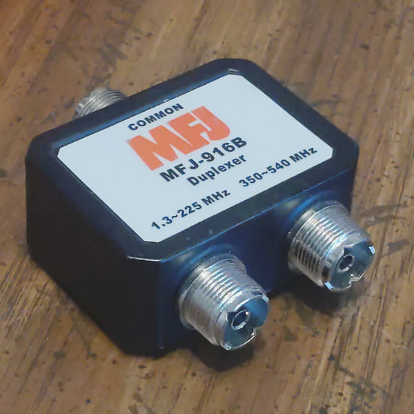 MFJ-916B Duplexer, 1.3-225 MHz, 350-540 MHz