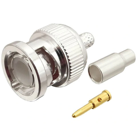 BNC Male Crimp Connector For RG-174, RG-316, And LMR-100A Coax