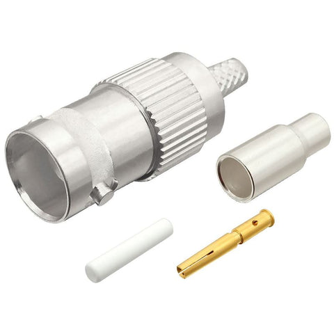 BNC Female Crimp Connector For RG-174, RG-316, And LMR-100A Coax