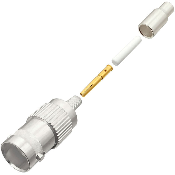BNC Female Crimp Connector For RG-174, RG-316, And LMR-100A Coax
