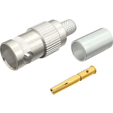 BNC Female Crimp Connector For RG-223, RG-8X, Other 0.240" OD Coax