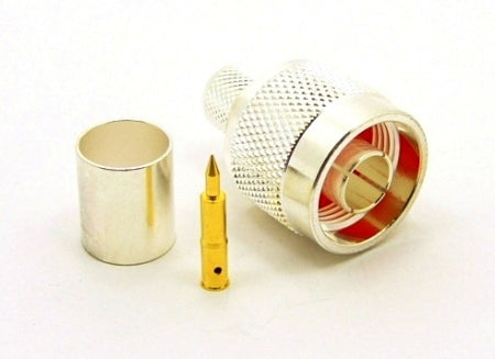 Type N Male Crimp-On Connector For RG-8, LMR-400, And Other 0.405" OD Coax (Best Quality)
