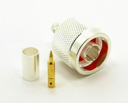 Type N Male Crimp Connector For RG-223, RG-8X,  And Other 0.240" OD Coax