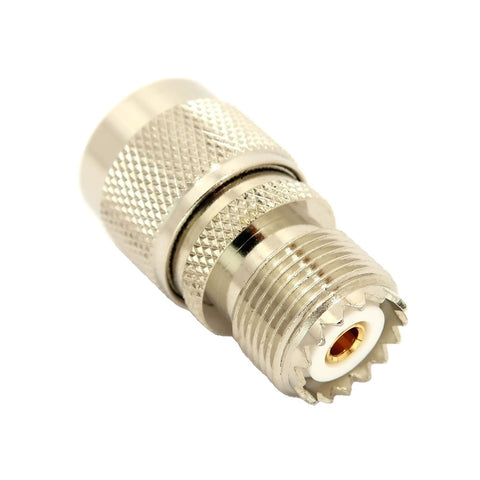UHF Female (SO-239) To Type N Male Right Angle Adapter