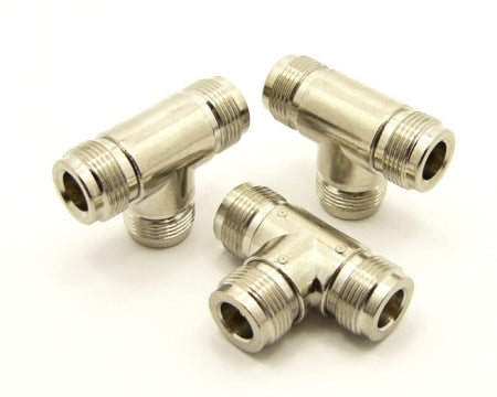 Type N Female T-Connector/Adapter (F/F/F), One Connector