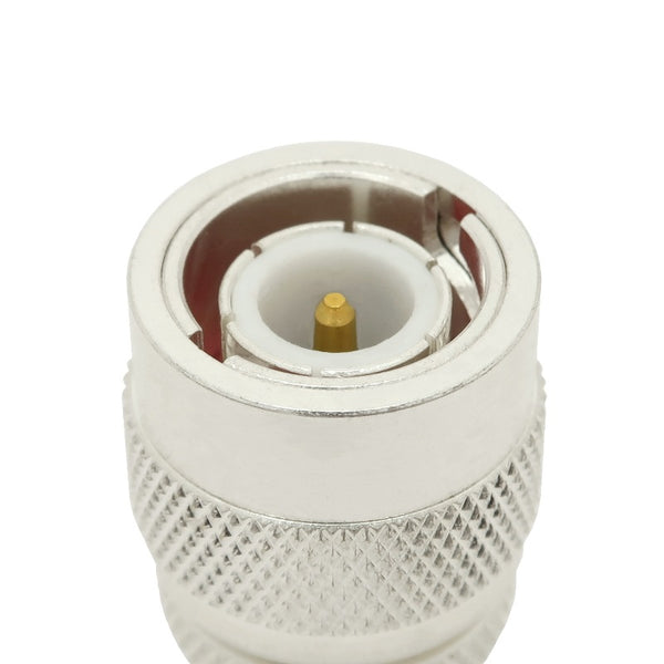 Type N Female Connector to Type C Male Connector Adapter, Silver/Teflon