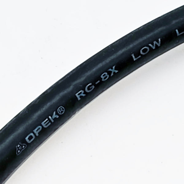 OPEK 3 Ft. RG-8X Coax Jumper, PL-259 Ends, WARRANTY