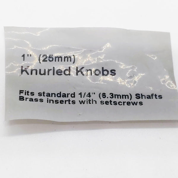 New 1" Diameter Knurled Knob Fits 1/4" Shaft