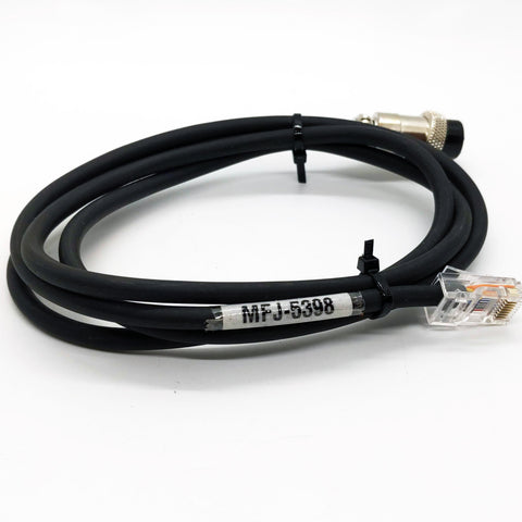 MFJ-5398 Cable, Convert 8 Pin Modular Mic Plug To 8 Pin Round