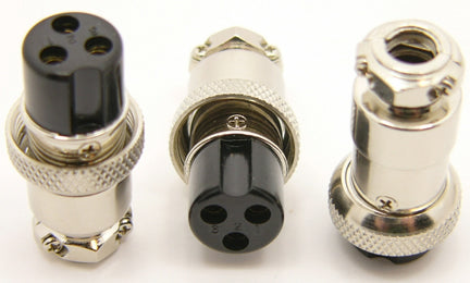 3-Pin Female Microphone Cable Mount Connector