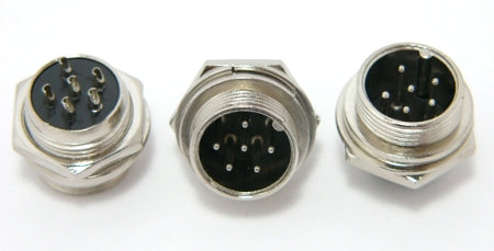 6-Pin Chassis Mount Female Microphone Connector