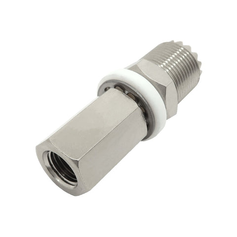 3/8" x 24 Thread Stud Connector To UHF Female (SO-239) Connector For J-Pole Antennas