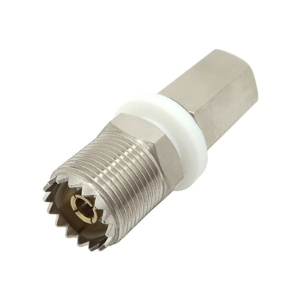 3/8" x 24 Thread Stud Connector To UHF Female (SO-239) Connector For J-Pole Antennas