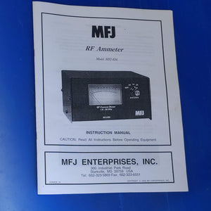 MFJ-834 RF Ammeter Instruction Manual, New Old Stock