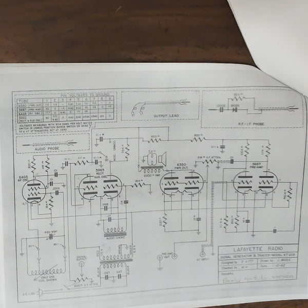 Lafayette KT-208 Signal Generator & Signal Tracer Operating Manual