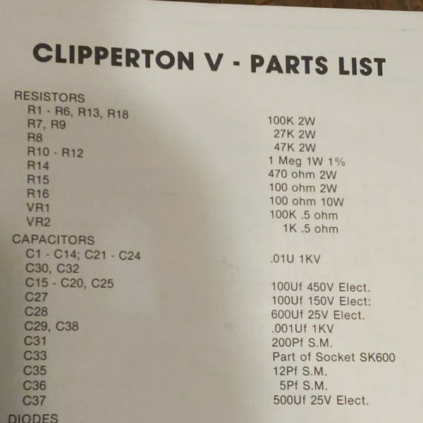 Dentron Clipperton V Instruction Manual, OEM