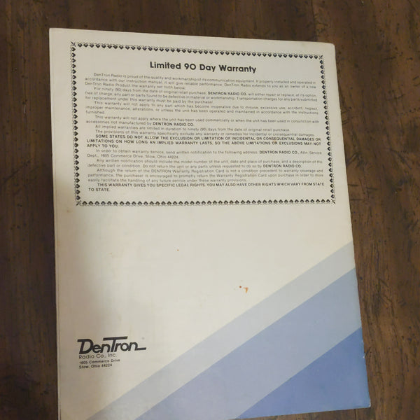 Dentron Clipperton V Instruction Manual, OEM