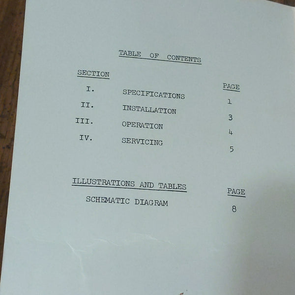 Drake W-4 Wattmeter Instruction Manual NOT A REPRINT