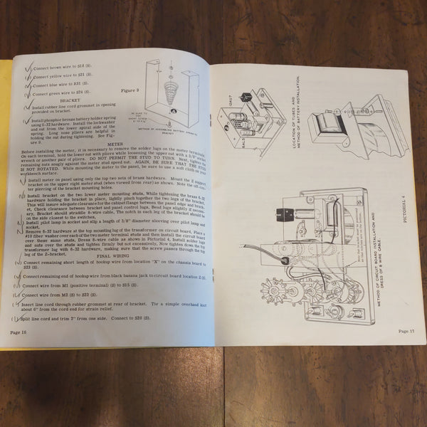 Heathkit Vacuum Tube Volt Meter V-7A Assembly Manual, Large Schematic