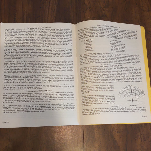 Heathkit Vacuum Tube Volt Meter V-7A Assembly Manual, Large Schematic