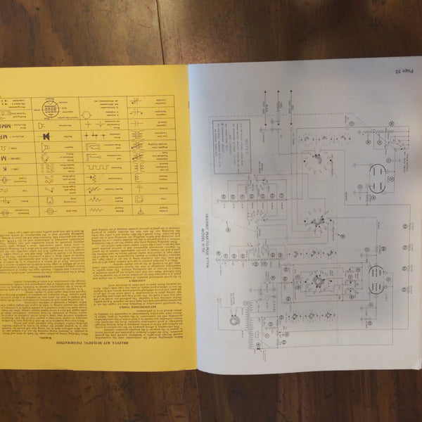 Heathkit Vacuum Tube Volt Meter V-7A Assembly Manual, Large Schematic