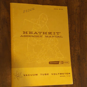 Heathkit Vacuum Tube Volt Meter V-7A Assembly Manual, Large Schematic