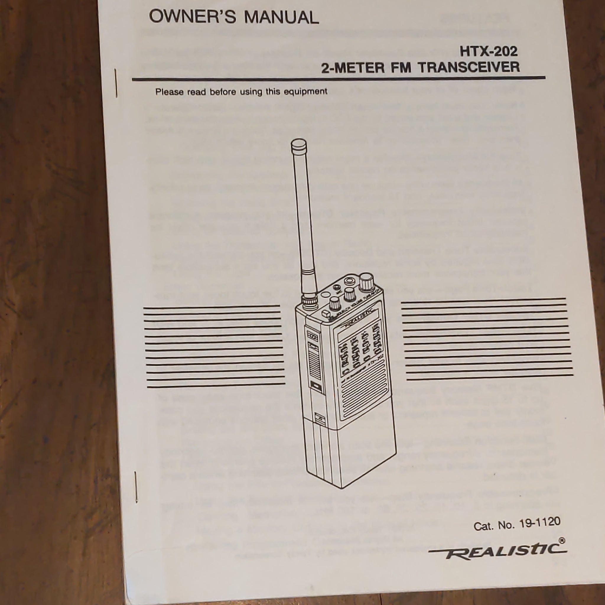 Realistic HTX-202 2M FM Transceiver Manual