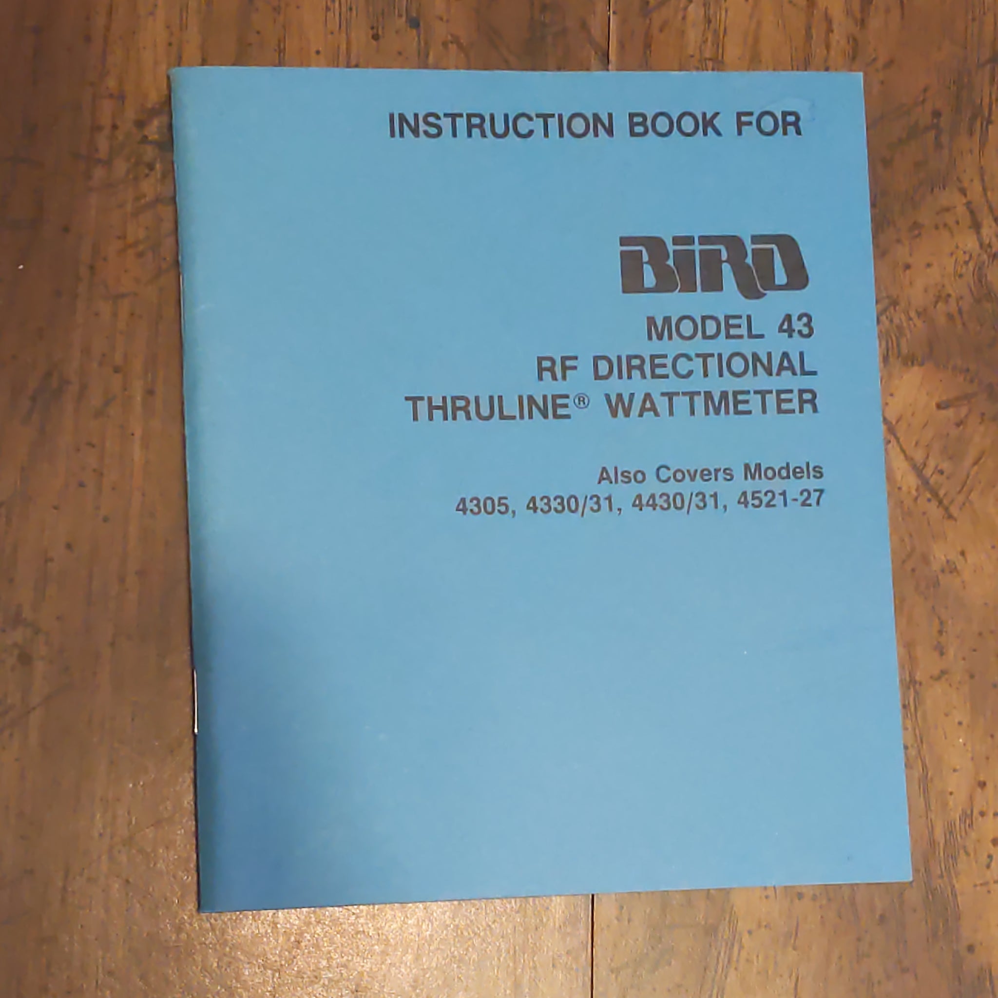 Bird Model 43 Instruction Book, OEM, Very Clean