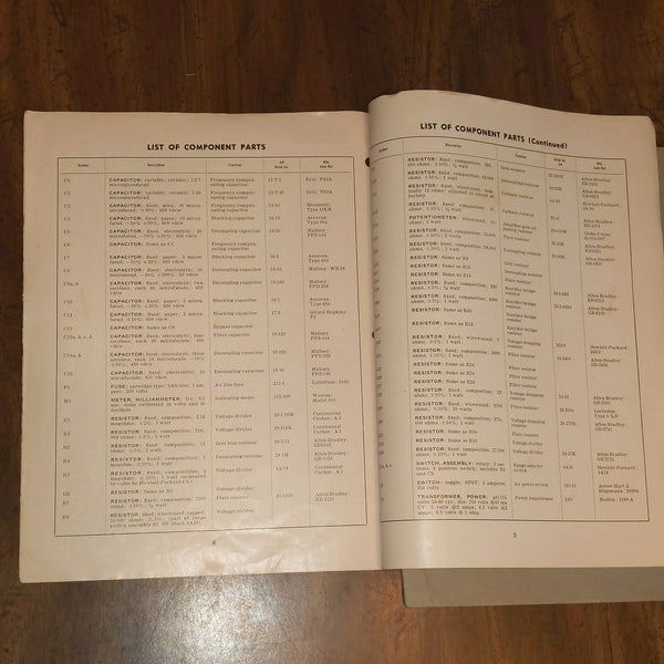 HP Model 400A Vacuum Tube Volt Meter (VTVM) Manual