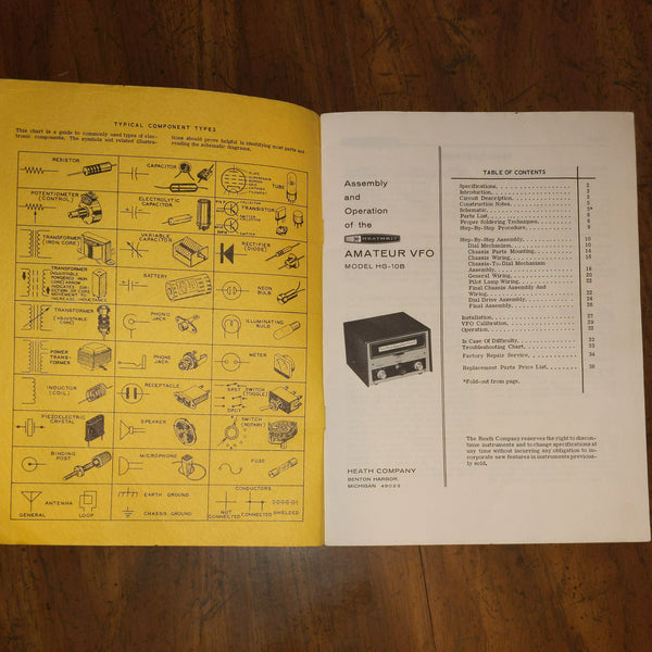 Heathkit HG-10B Amateur VFO Assembly & Operation Manual, OEM