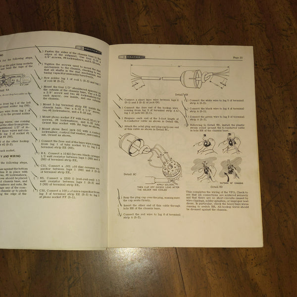 Heathkit HG-10B Amateur VFO Assembly & Operation Manual, OEM