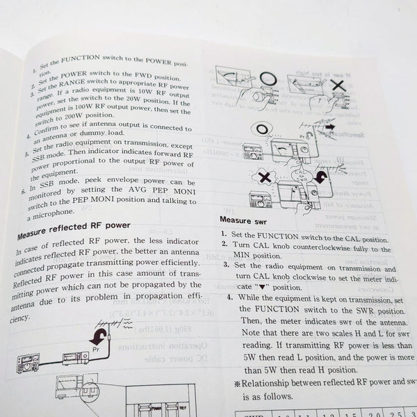 Diamond SX-1000 Meter Operation Instructions