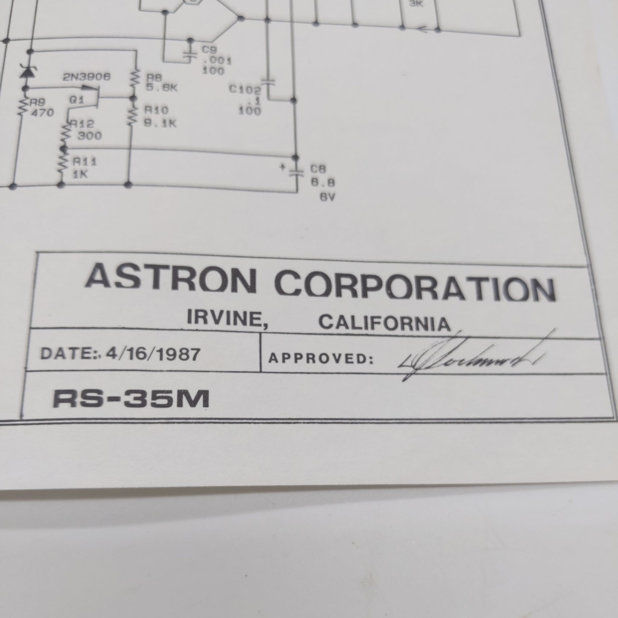 Astron RS-35M Schematic