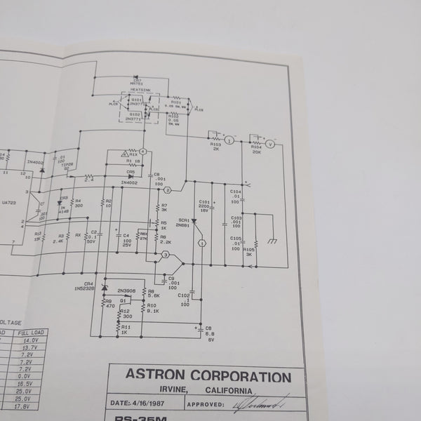 Astron RS-35M Schematic