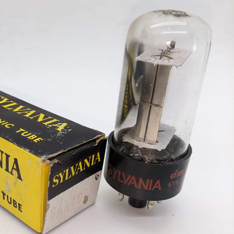 Sylvania 6AX4GTB Tube, New, Tested Strong On Hickok