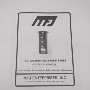 MFJ-206 Antenna Current Probe Owner's Manual