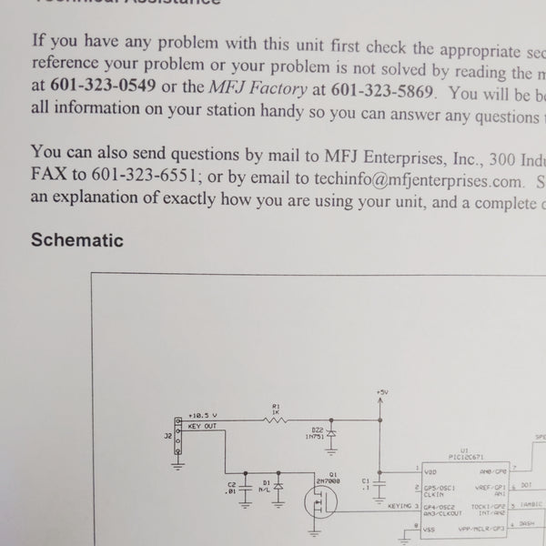 MFJ-412 (Later Models) Iambic Keyer Module For MFJ QRP Transceivers Instructions