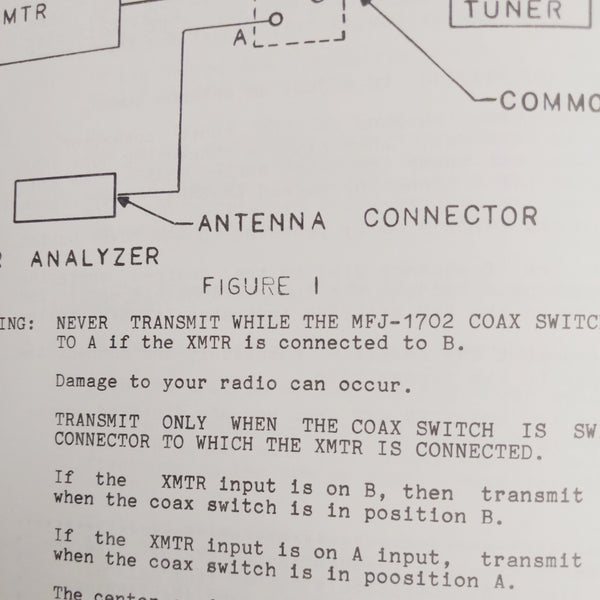 MFJ-217, MFJ-218 SWR Analyzer, Not A Reprint