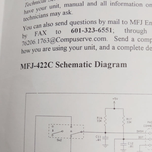 MFJ-422C, MFJ-422CX Iambic Keyer Paddle Combo Instructions