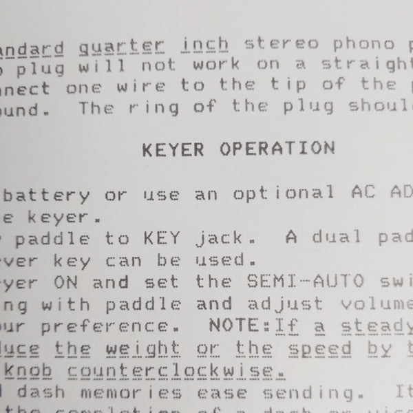 MFJ-407B Deluxe Electronic Keyer Owners Manual With Schematic OEM