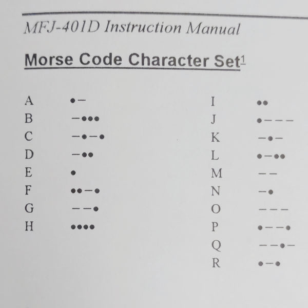 MFJ-401C Econo Keyer II OEM Instruction Manual