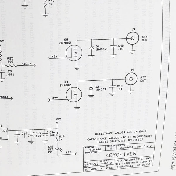 MFJ-464 CW Keyer/Reader Original MFJ Manual