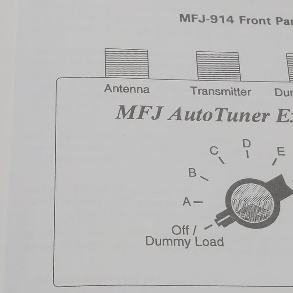 MFJ-914 AutoTuner Extender Instruction Manual, Original